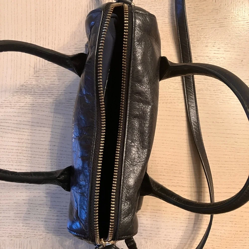 Cole Haan Women’s Black Leather Mini Satchel Crossbody Bag | Every Day Use
